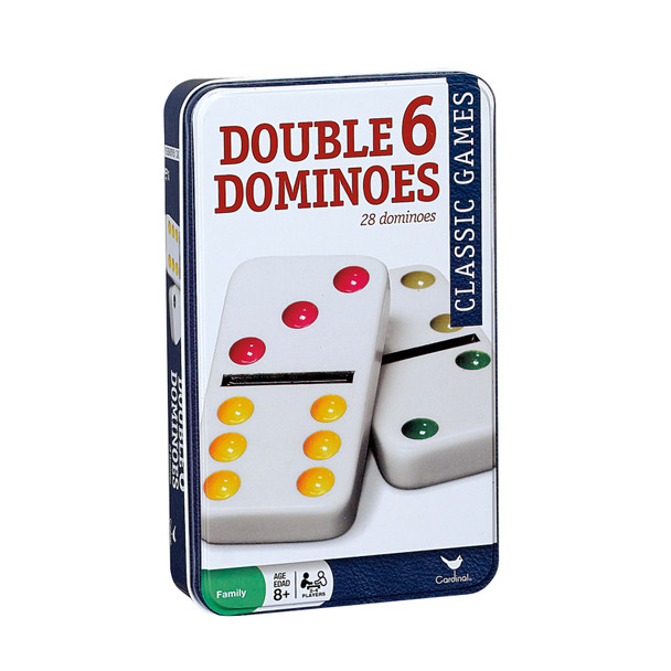 Color Dot Double 6 Dominoes In A Tin - 1 Pkg