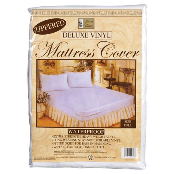 Vinyl Mattress Cover - Zippered Full, Vinyl, Full - 1 Pkg