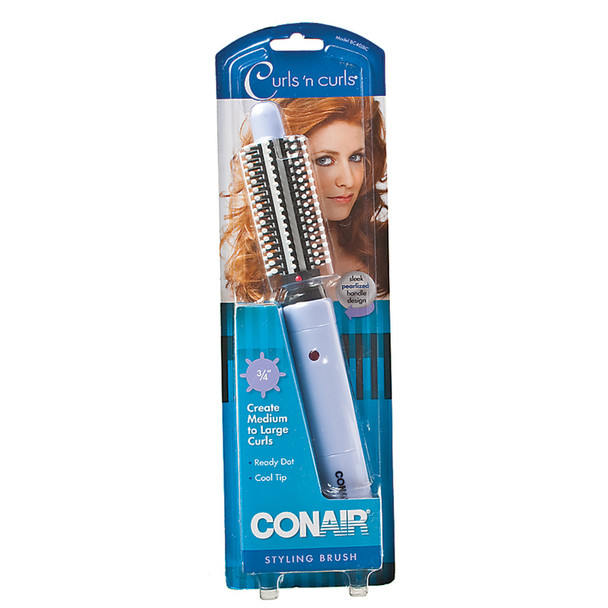 Conair Curls 'N Curls Curling Brush, Silver - 3/4"