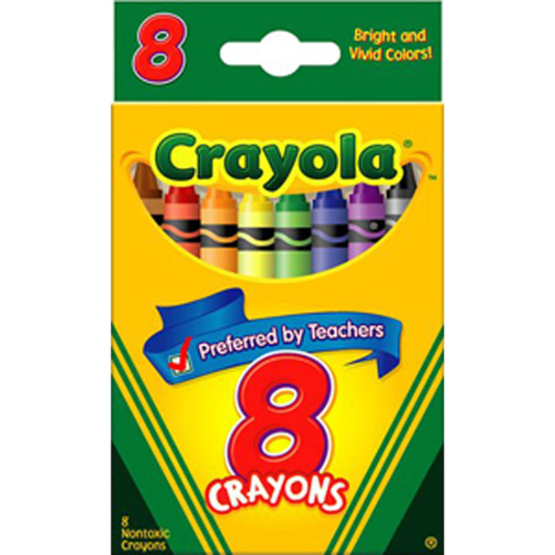 Crayola Crayons, Assorted, 8Ct. - 1 Pkg