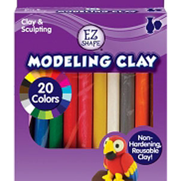 Ez Shape Modeling Clay Sampler Pack, Assorted - 20 ct