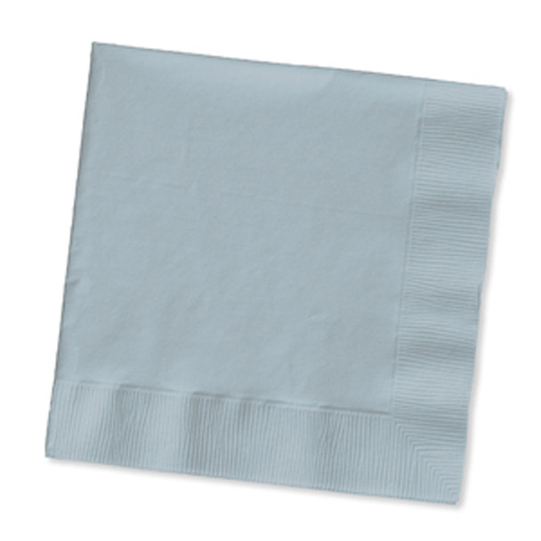 Solid Color Beverage Napkin, Shimmering Silver, 50 Ct - 1 Pkg