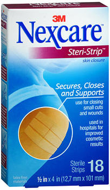 Nexcare Steri-Strip Skin Closure Strips 1/2 X 4 - 18 ct