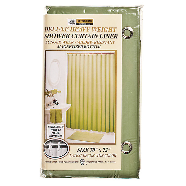 Deluxe Vinyl Shower Curtain Peridot, Peridot, 70"X72" - 1 Pkg