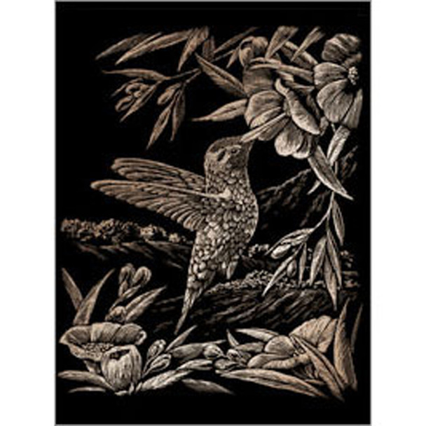 Engrave Art-Hummingbird, Copper - 8"x10"