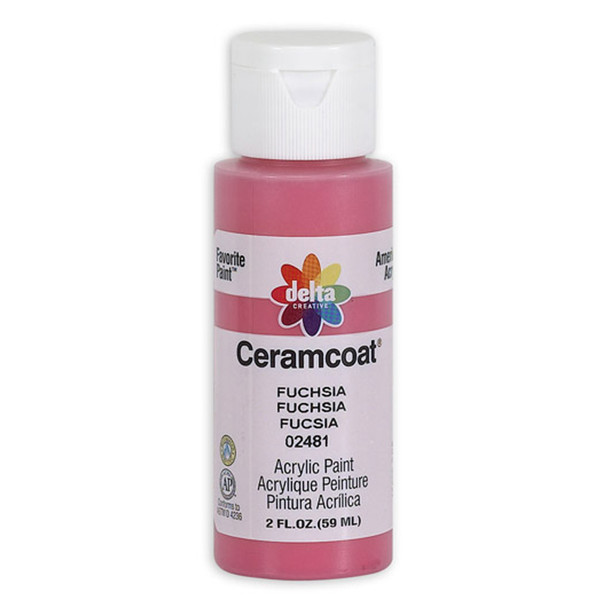 Ceramcoat Acrylic Paint, Fuchsia, 2 oz - 1 Pkg