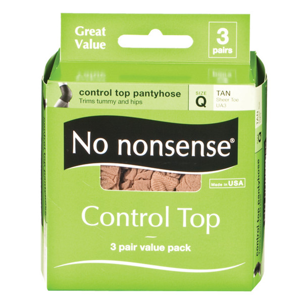 Control Top Pantyhose Value Pack, Tan, Queen - 1 Box