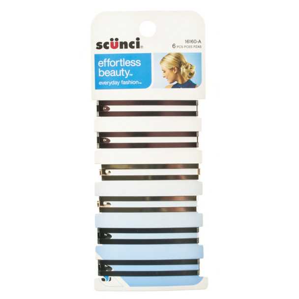 Barrettes-Open Center, 6 Ct - 1 Pkg