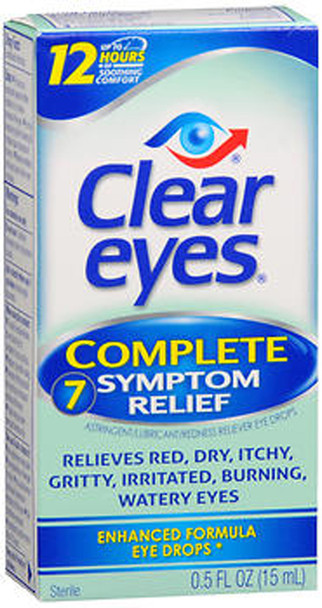 Clear Eyes Complete 7 Symptom Relief Eye Drops - 0.5 fl oz