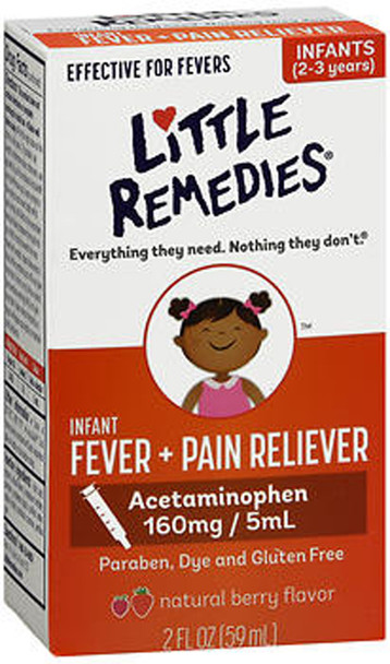 Little Remedies Infant Fever + Pain Reliever Natural Berry Flavor - 2 oz