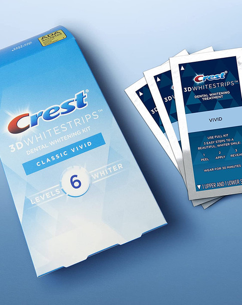 Crest 3D White Whitestrips Dental Whitening Kit Classic Vivid - 10 each