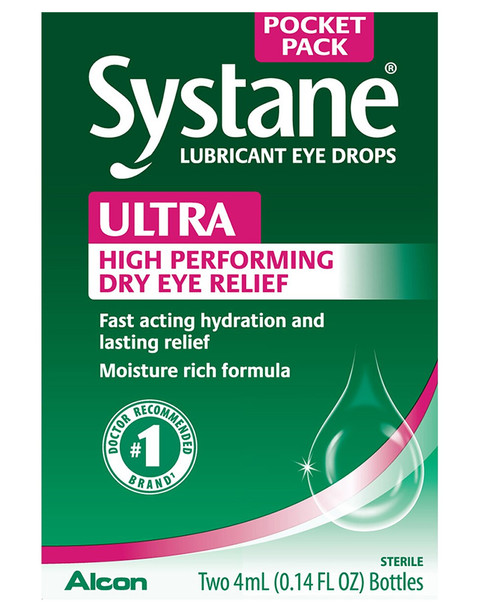 Systane Ultra Lubricant Eye Drops 2 Pack, Two 0.14 Bottles