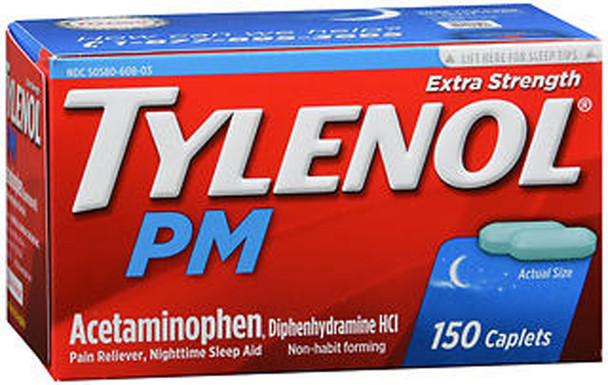 Tylenol PM Pain Reliever Nighttime Sleep Aid - 150 Caplets