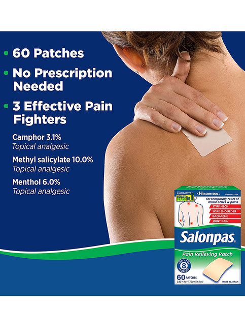 Salonpas Pain Relieving Patches - 60 patches