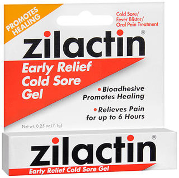 Zilactin Cold Sore Relief Gel - .25 oz (7.1 g)