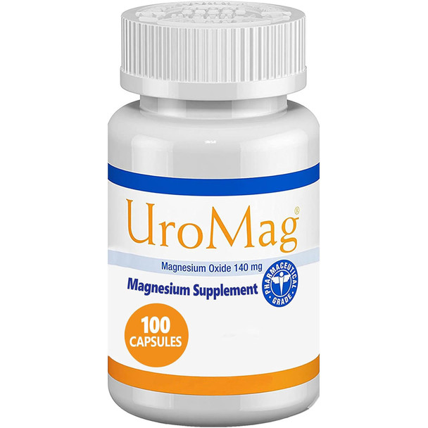 UroMag Magnesium Supplement Capsules, 140 mg  - 100 ct