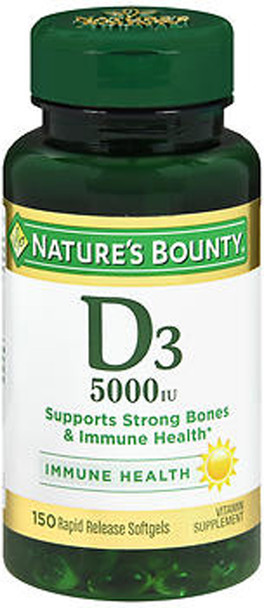 Nature's Bounty D-5000 IU Maximum Strength - 150 Softgels