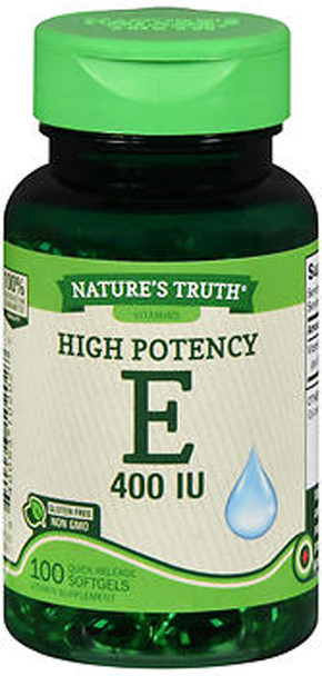 Nature's Truth High Potency Vitamin E 400 IU Quick Release Softgels - 100ct
