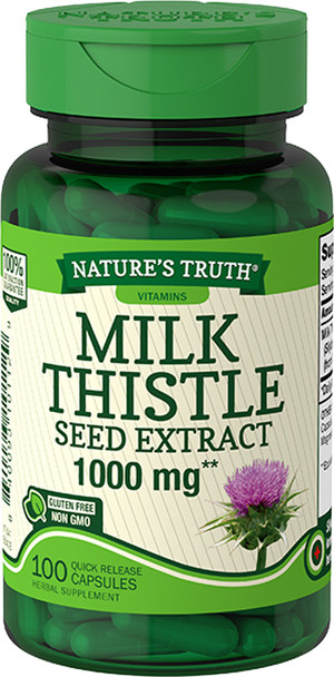 Nature's Truth Milk Thistle Seed Extract 1000 mg Quick Release Capsules - 100 ct