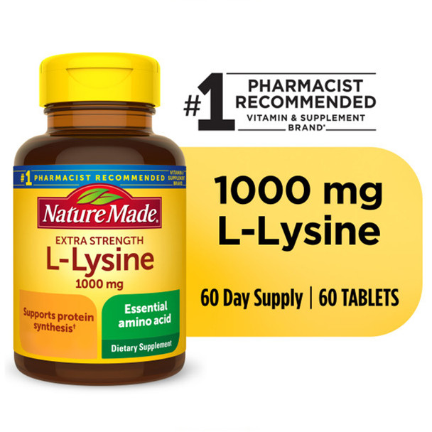 Nature Made L-Lysine 1000 mg Tablets - 60 ct