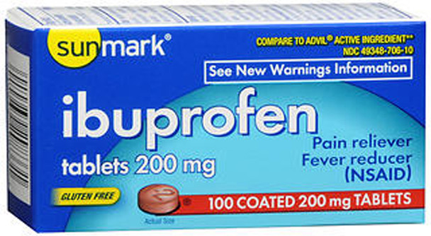 Sunmark Ibuprofen 200 mg Coated Tablets - 100 ct