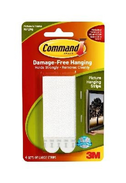 Command Large Picture Hanging Strips - White, 16 lbs