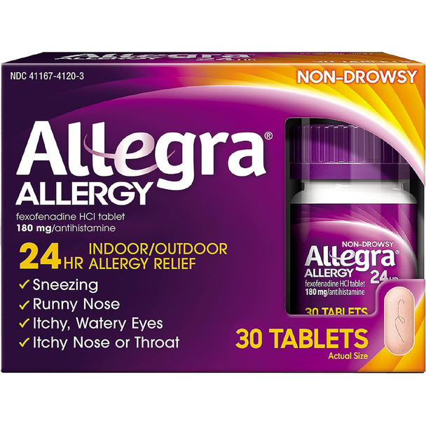 Allegra 24-Hour Allergy Relief - 30 Ct.