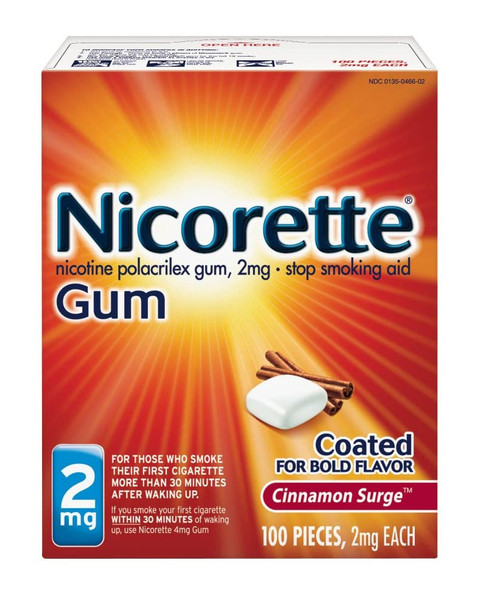 Nicorette Gum 2mg Cinnamon Surge - 100 ct