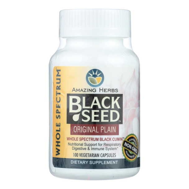 Amazing Herbs Black Seed - 100 Capsules