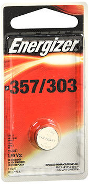 Energizer Zero Mercury Watch/Electronic Silver Oxide Battery 357/303 - 1 Each