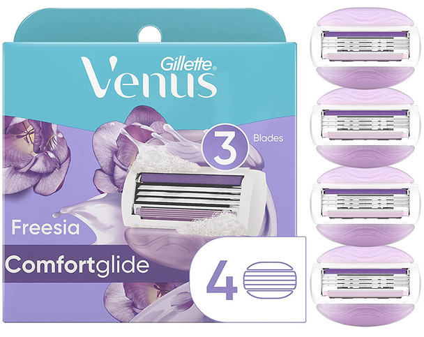 Gillette Venus Breeze 2 in 1 Cartridges with Shave Gel Bars - 4 ct