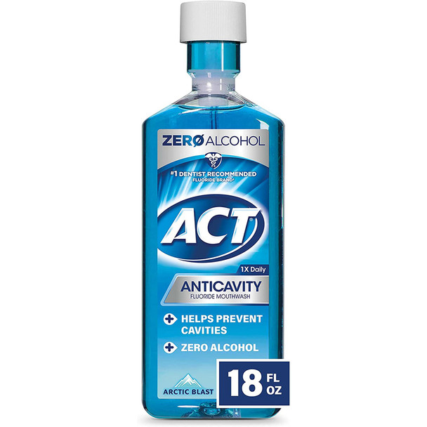 ACT Anticavity Fluoride Mouthwash Arctic Blast - 18 oz