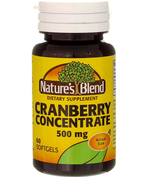 Nature's Blend Cranberry Concentrate 500 mg Soft Gels - 60 ct