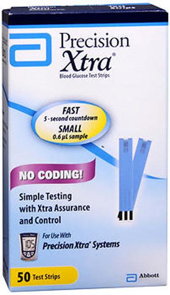 Precision Xtra Blood Glucose Test Strips - 50 ct