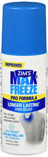 Zim's Max-Freeze Pro Formula Cold Therapy Cooling Roll-On - 3 oz