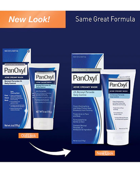 PanOxyl Acne Creamy Wash, 4%  - 6 oz