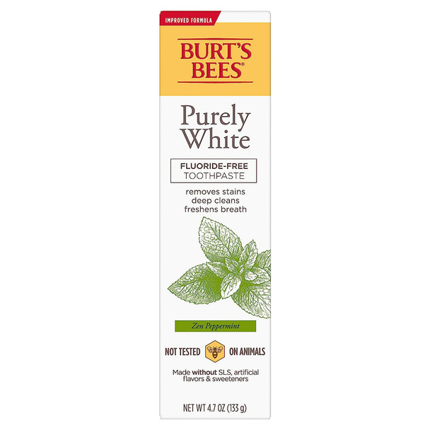 Burt's Bees Purely White Fluoride-Free Toothpaste Zen Peppermint - 4.7 oz