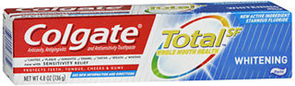Colgate Total SF Whitening Anticavity, Antigingivitis and Antisensitivity Toothpaste - 4.8 oz