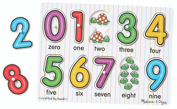 10pc See-Inside Numbers Peg Puzzle