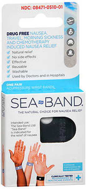 Sea-Band Acupressure Wrist Bands - 2 ct