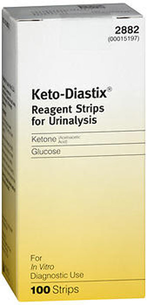 Keto-Diastix Reagent Strips, Ketone and Glucose - 100 ct