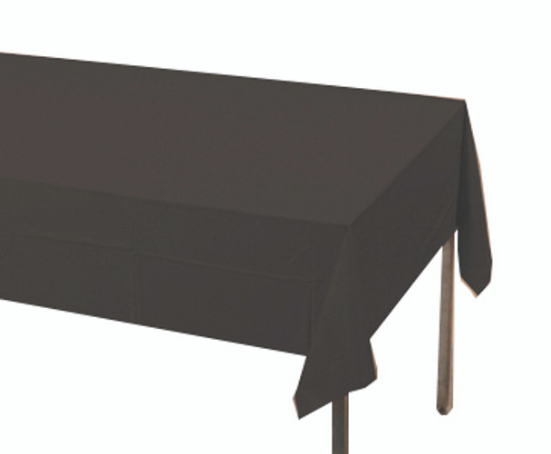 Solid Plastic Tablecover 100' Roll, Black