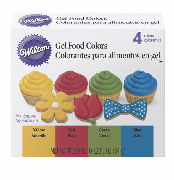 Wilton Primary Colors, Gel Food Color 4 Piece Set