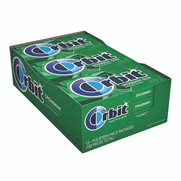 Orbit Spearmint 14 Piece Sugar Free Gum - 12 Pack Box