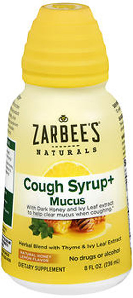 Zarbee's Cough Syrup+ Mucus Natural Honey Lemon Flavor - 8 oz
