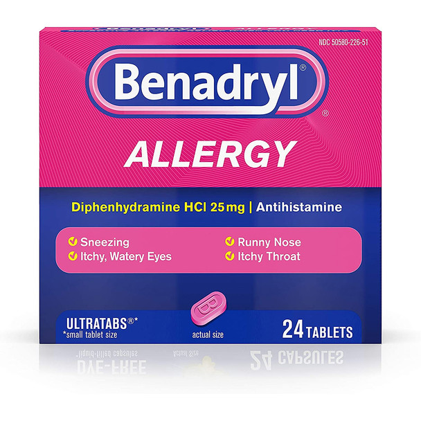 Benadryl Allergy Ultratab Tablets - 24 ct