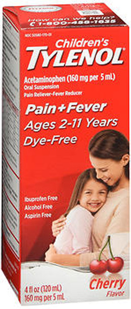 Tylenol Children's Pain + Fever Oral Suspension Cherry Flavor - 4 oz