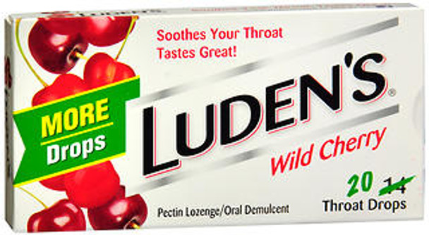 Luden's Throat Drops Wild Cherry - 20 Boxes of 20