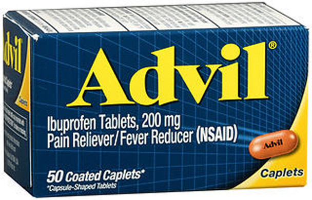 Advil Ibuprofen Pain Reliever/Fever Reducer Caplets - 50 ct
