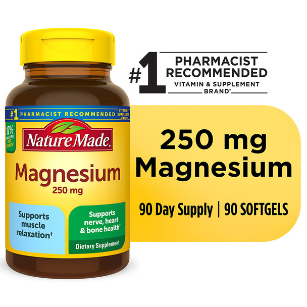 Nature Made Magnesium 250 mg Softgels - 90 ct